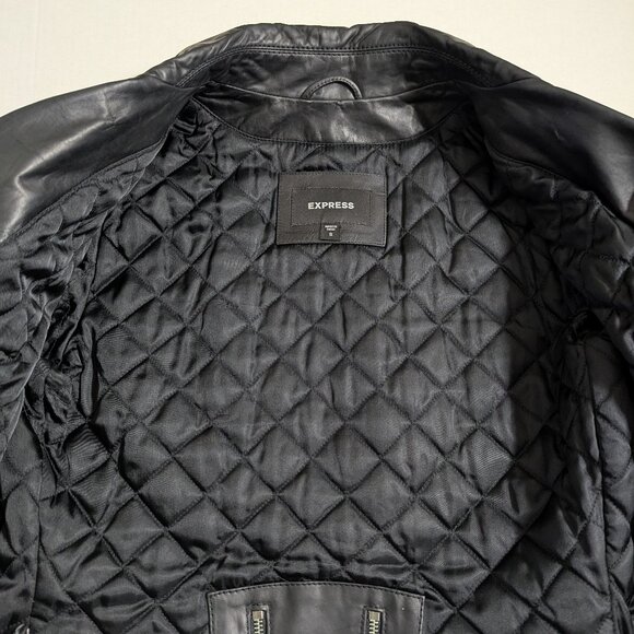 Y2K Genuine Leather Biker Jacket Size S - Picture 9 of 13